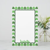 Shamrocks Briefpapier (Staand voorkant)