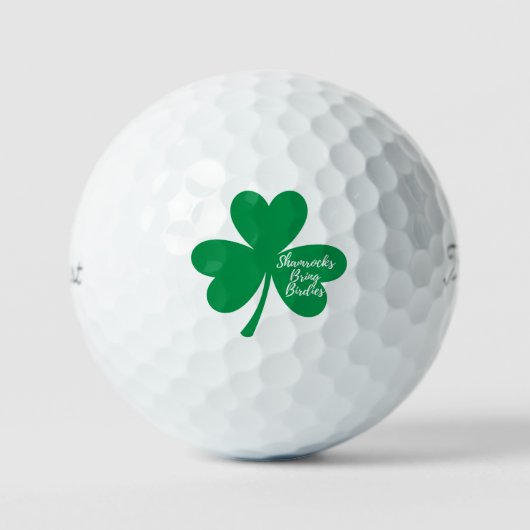 'Shamrocks Bring Birdies' St. Patrick's Day Fun  Golfballen (Voorkant)