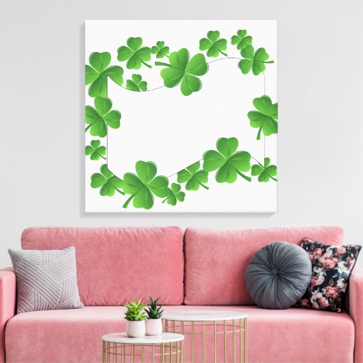 Shamrocks Canvas Afdruk (Insitu (Woonkamer))