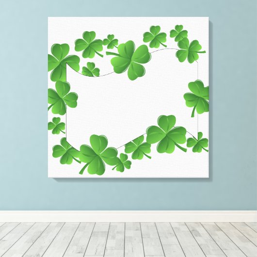Shamrocks Canvas Afdruk (Insitu (Houten vloer))