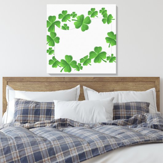 Shamrocks Canvas Afdruk (Insitu (Slaapkamer))