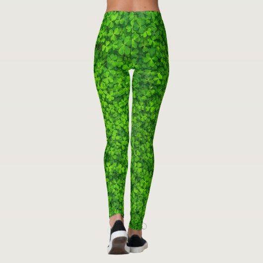 Shamrocks Clover laat St. Patrick's Day Festive Leggings (Achterkant)