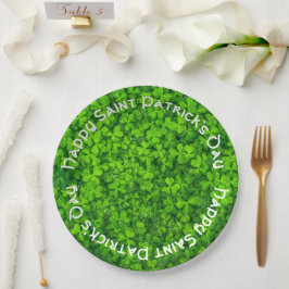Shamrocks Clover laat St. Patrick's Day Party Papieren Bordje