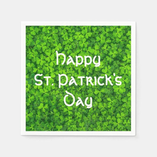 Shamrocks Clover laat St. Patrick's Day Party Servetten (Voorkant)