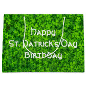 Shamrocks Clover Leaves St. Patrick's Day Birthday Groot Cadeauzakje (Voorkant)