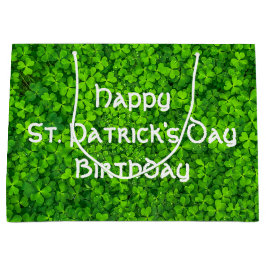 Shamrocks Clover Leaves St. Patrick's Day Birthday Groot Cadeauzakje