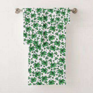 Shamrocks Clover Pattern Bad Handdoek