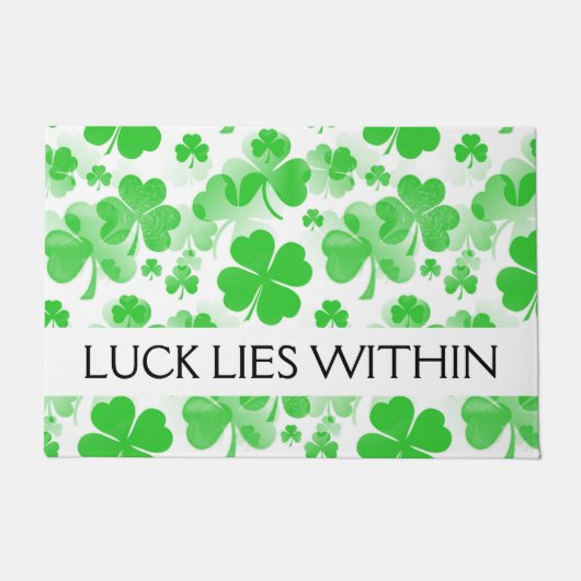 Shamrocks / Clover-Tattoos patroon + uw ideeën Deurmat (Voorkant)