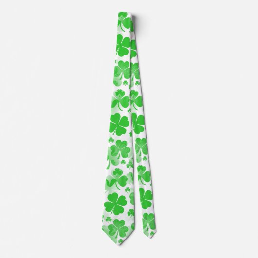 Shamrocks / Clover-Tattoos patroon + uw ideeën Stropdas (Voorkant)