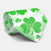 Shamrocks / Clover-Tattoos patroon + uw ideeën Stropdas (Opgerold)