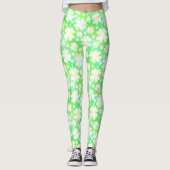 Shamrocks Clovers Cute Green Irish St Patricks Day Leggings (Voorkant)