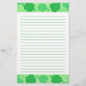 Shamrocks Collage Lined Stationery Briefpapier (Voorkant)