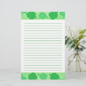 Shamrocks Collage Lined Stationery Briefpapier (Staand voorkant)