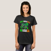 Shamrocks Crusher Truck Driving Shamrock St. Patri T-shirt (Voorkant volledig)
