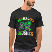 Shamrocks Crusher Truck Driving Shamrock St. Patri T-shirt (Voorkant)