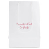 Shamrocks  Cute Pink Lucky Girl Baby shower Medium Cadeauzakje (Achterkant)