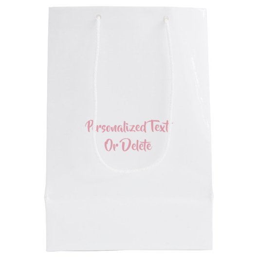 Shamrocks  Cute Pink Lucky Girl Baby shower Medium Cadeauzakje (Achterkant)