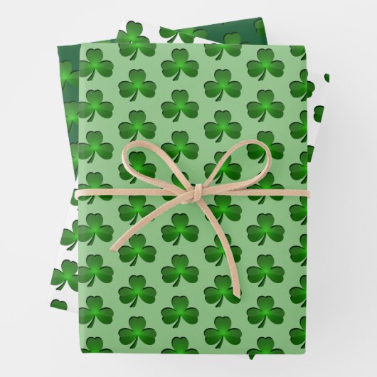 Shamrocks Design Wrapping Paper sets (In situ)