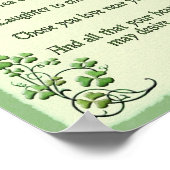 Shamrocks die je altijd... poster (Hoek)