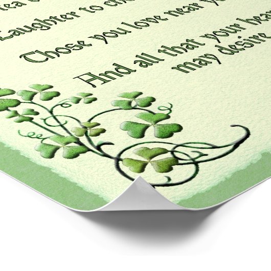 Shamrocks die je altijd... poster (Hoek)
