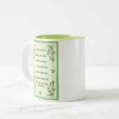 Shamrocks die jou willen tweekleurige koffiemok (Voorkant links)