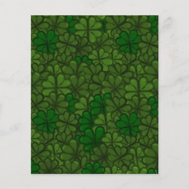 Shamrocks Digital Art Pattern St Patricks (Voorkant)