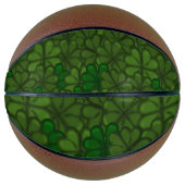 Shamrocks Digital Art Pattern St Patricks Basketbal (Voorkant)