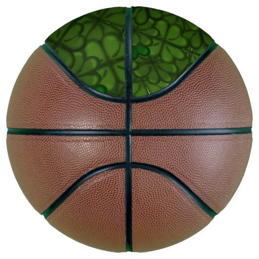 Shamrocks Digital Art Pattern St Patricks Basketbal (Rechts)