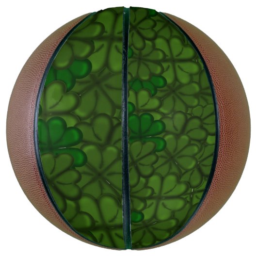 Shamrocks Digital Art Pattern St Patricks Basketbal (Verticaal)