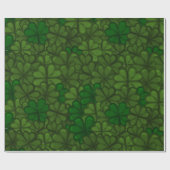 Shamrocks Digital Art Pattern St Patricks Cadeaupapier (Vlak)