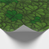 Shamrocks Digital Art Pattern St Patricks Cadeaupapier (Hoek)