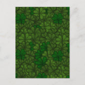 Shamrocks Digital Art Pattern St Patricks Feestdagenkaart (Voorkant)