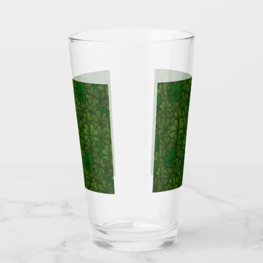 Shamrocks Digital Art Pattern St Patricks Glas (Rechts)