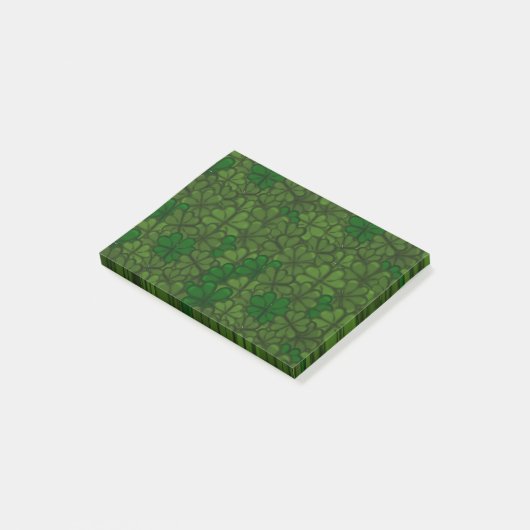 Shamrocks Digital Art Pattern St Patricks Post-it® Notes (Schuin)