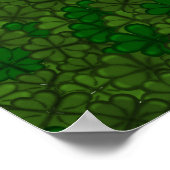 Shamrocks Digital Art Pattern St Patricks Poster (Hoek)