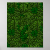 Shamrocks Digital Art Pattern St Patricks Poster (Voorkant)