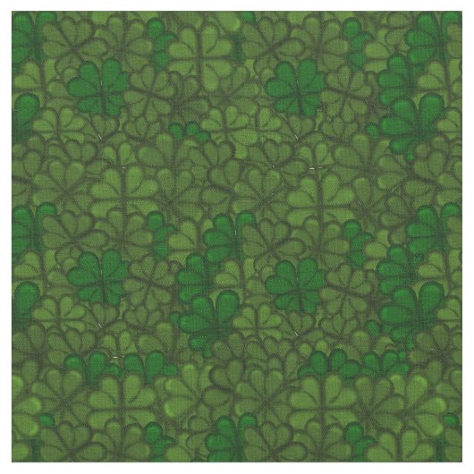 Shamrocks Digital Art Pattern St Patricks Stof (Close Up)