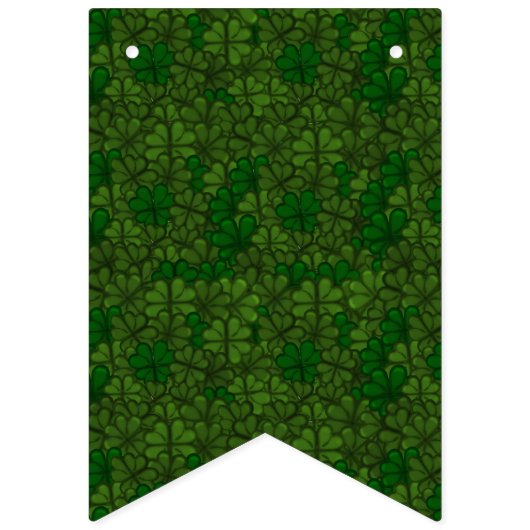 Shamrocks Digital Art Pattern St Patricks Vlaggetjes (Eerste vlag)