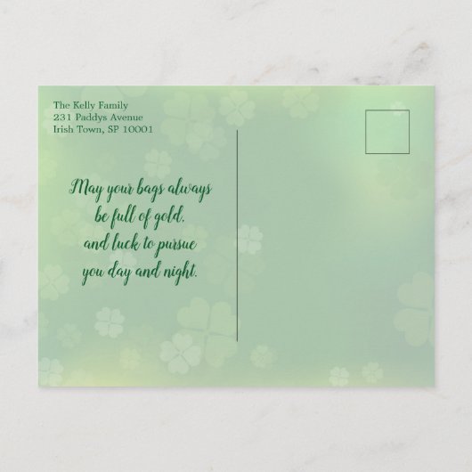 Shamrocks en bier St. Patrick's Day Uitnodiging (Achterkant)