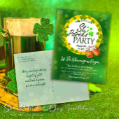 Shamrocks en bier St. Patrick's Day Uitnodiging