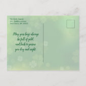 Shamrocks en bier St. Patrick's Day Uitnodiging Briefkaart (Achterkant)