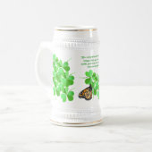 Shamrocks en Butterfly-Mok Bierpul (Voorkant links)