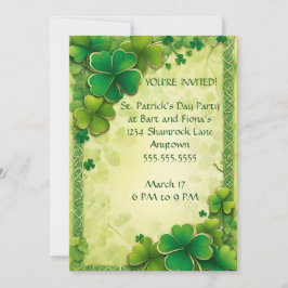 Shamrocks en Celtic Knot Lijst St. Patrick's Day Kaart
