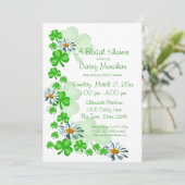 Shamrocks en Daisies Vrijgezellenfeest Kaart (Staand voorkant)
