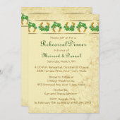 Shamrocks en Gold Irish Rephearsal Dinner Kaart (Voorkant / Achterkant)