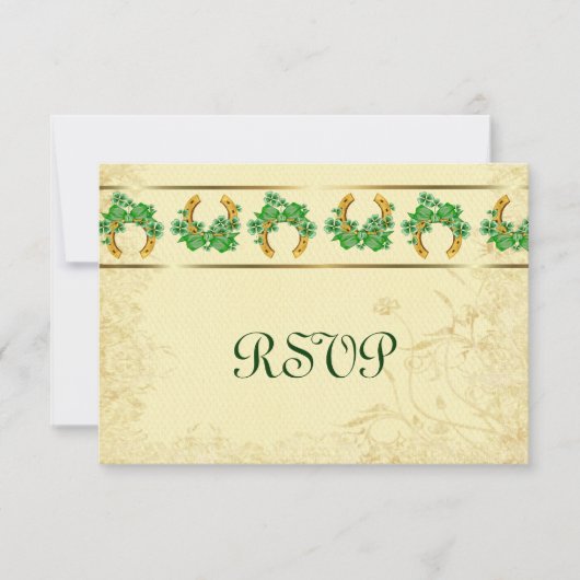 Shamrocks en Gold Irish RSVP (Voorkant)