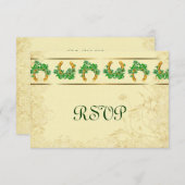 Shamrocks en Gold Irish RSVP (Voorkant / Achterkant)