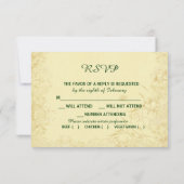 Shamrocks en Gold Irish RSVP Kaartje (Achterkant)