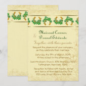 Shamrocks en Gold Irish Wedding Kaart (Voorkant / Achterkant)