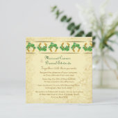 Shamrocks en Gold Irish Wedding Kaart (Staand voorkant)